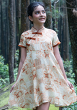 Sweet Lotus Cheongsam Dress