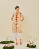 Golden Lotus Cheongsam Top