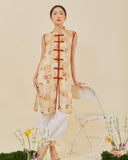 Golden Lotus Cheongsam Top