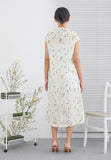 Summer Plant Cheongsam Dress