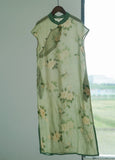 Printed Pastoral Qipao Cheongsam