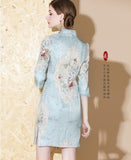 Pearl Blue Qipao Cheongsam