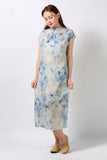 Blue Bamboo Qipao Cheongsam Dress