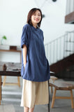 Simple Cheongsam Long Shirt